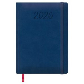 Agendas anuales AGENDA ANUAL (2026) DOHE MANAOS COSIDA tapa ACOLCHADA POLIPIEL con GOMA 170x240 D/P AZUL 24405138  04CPSP840RP