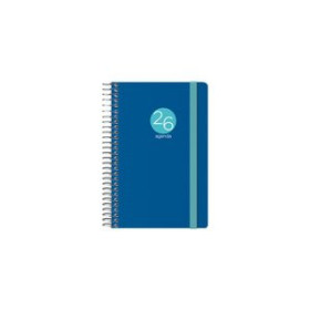 Agendas anuales AGENDA ANUAL (2026) DOHE MEMPHIS ESPIRAL tapa PP con GOMA 85x130 S/V AZUL 24406419  405ASM840B600B2B68R6