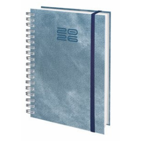 Agendas anuales AGENDA ANUAL (2026) EDEUSTO LOVERE WIRE-O tapa DURA con GOMA D13 166x240 D/P AZUL (B40) 24406118  116CBBALI552