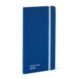 Agendas anuales AGENDA ANUAL (2026) FABRIANO ISPIRA COSIDA tapa DURA con GOMA 85x165 S/V AZUL ROYAL 24404799  115DBBALI456
