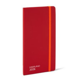 Agendas anuales AGENDA ANUAL (2026) FABRIANO ISPIRA COSIDA tapa DURA con GOMA 85x165 S/V ROJO 24405988  115DBBALI426