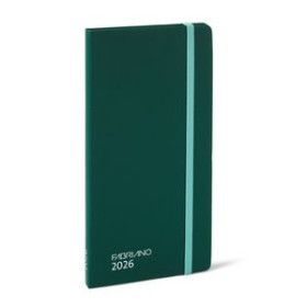 Agendas anuales AGENDA ANUAL (2026) FABRIANO ISPIRA COSIDA tapa DURA con GOMA 85x165 S/V VERDE 24405991  115DBBALI552