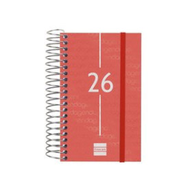 Agendas anuales AGENDA ANUAL (2026) FINOCAM ESPIRAL YEAR ESPIRAL tapa PP con GOMA E3 79x127 D/P ROJO 24402967  14CPBALI40B10