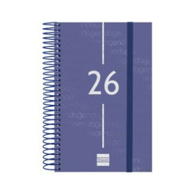 Agendas anuales AGENDA ANUAL (2026) FINOCAM ESPIRAL YEAR ESPIRAL tapa PP con GOMA E5 117x181 D/P AZUL 24402950  14CPBALI350B10