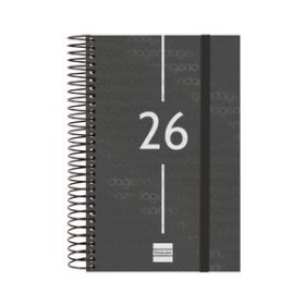 Agendas anuales AGENDA ANUAL (2026) FINOCAM ESPIRAL YEAR ESPIRAL tapa PP con GOMA E5 117x181 D/P NEGRO 24402979  14CPBALI710B10