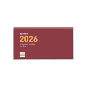 Agendas anuales AGENDA ANUAL (2026) FINOCAM PLANA COCTEL COSIDA tapa PP PL1 118x64 S/V BURDEOS 24403537  14SSPAZMB10