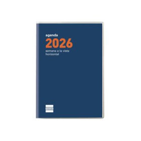 Agendas anuales AGENDA ANUAL (2026) FINOCAM PLANA COCTEL COSIDA tapa PP PL3 82x127 S/V APAIS. AZUL 24403542  14SSPBLB10