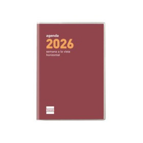 Agendas anuales AGENDA ANUAL (2026) FINOCAM PLANA COCTEL COSIDA tapa PP PL3 82x127 S/V APAIS. BURDEOS 24403543  14SSPGRAB10