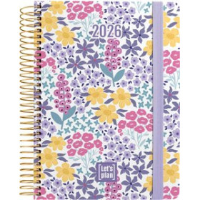Agendas anuales AGENDA ANUAL (2026) GRAFOPLAS DESIGN ESPIRAL tapa EXTRA con GOMA A5 210x150 D/P BLOOM 24403498  14SBALI308B10RP