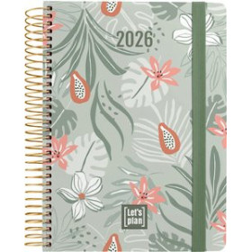 Agendas anuales AGENDA ANUAL (2026) GRAFOPLAS DESIGN ESPIRAL tapa EXTRA con GOMA A5 210x150 D/P EDEN 24403506  14SBALI350B10RP