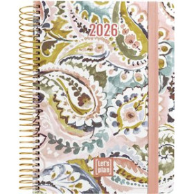 Agendas anuales AGENDA ANUAL (2026) GRAFOPLAS DESIGN ESPIRAL tapa EXTRA con GOMA A5 210x150 D/P PAISLEY 24401879  14SBALI22B10RP