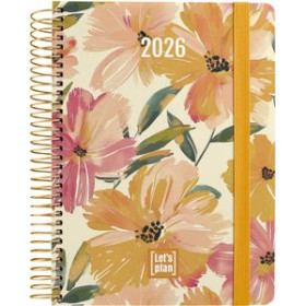 Agendas anuales AGENDA ANUAL (2026) GRAFOPLAS DESIGN ESPIRAL tapa EXTRA con GOMA A5 210x150 D/P SUNROSE 24405085  14ASSP840RP