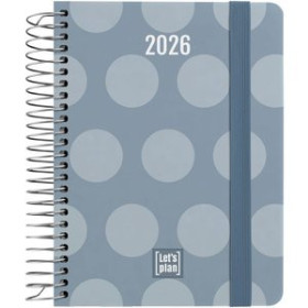 Agendas anuales AGENDA ANUAL (2026) GRAFOPLAS DESIGN ESPIRAL tapa EXTRA con GOMA A6 150x120 S/V DOTS 24403455  14SBALI261
