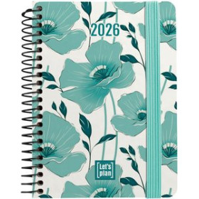 Agendas anuales AGENDA ANUAL (2026) GRAFOPLAS DESIGN ESPIRAL tapa EXTRA con GOMA A6 150x120 S/V POPPY 24403478  14SBALI82