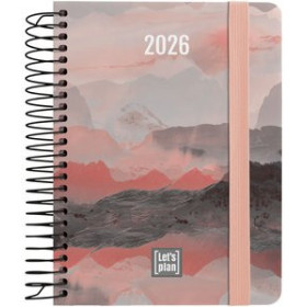 Agendas anuales AGENDA ANUAL (2026) GRAFOPLAS DESIGN ESPIRAL tapa EXTRA con GOMA A6 170x145 D/P HARMONY 24403524  14SBALI22