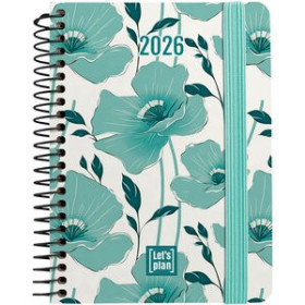 Agendas anuales AGENDA ANUAL (2026) GRAFOPLAS DESIGN ESPIRAL tapa EXTRA con GOMA A6 170x145 D/P POPPY 24403508  14SBALI710