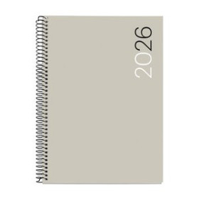 Agendas anuales AGENDA ANUAL (2026) MIQUELRIUS BASIC CITY ESPIRAL tapa PP PLUS 155x213 S/VV GRIS 24405750  10TKM840B13B10CRPC