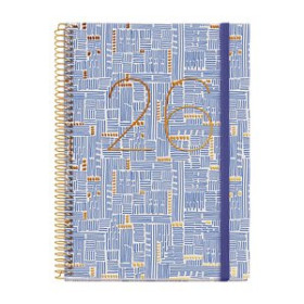 Agendas anuales AGENDA ANUAL (2026) MIQUELRIUS GRAFICA ESPIRAL tapa EXTRA con GOMA PLUS 155x213 S/V TRAZOS 24405783  10SBALI305
