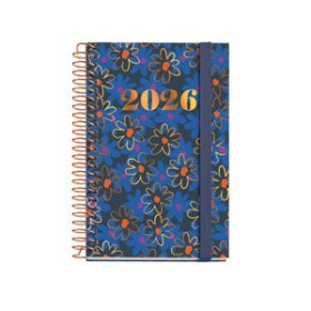 Agendas anuales AGENDA ANUAL (2026) MIQUELRIUS NATURA ESPIRAL tapa EXTRA con GOMA CADDY 80x120 S/V DAISIES 24403729  15SBBALI39C