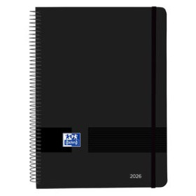 Agendas anuales AGENDA ANUAL (2026) OXFORD LIVE&GO BLACK ESPIRAL tapa PP con GOMA A5 210x150 S/V NEGRO 24403727  15SBBALI456