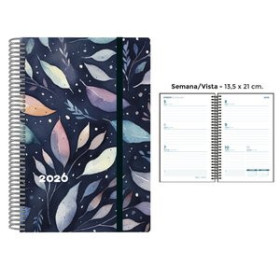 Agendas anuales AGENDA ANUAL (2026) SENFORT DECORADA ESPIRAL tapa PP con GOMA 135x210 S/V AUTUMN 24405976  312BM840B710RN