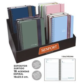 Agendas anuales AGENDA ANUAL (2026) SENFORT ESPIRAL D/P 160x235 SURTIDO EXPOSITOR DE 16 24403571  27CRBALI200CB