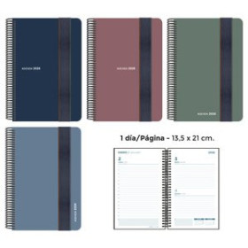 Agendas anuales AGENDA ANUAL (2026) SENFORT FOAM ESPIRAL tapa PP con GOMA 135x210 D/P SURTIDO DE 4 24403588  27CRBALI363CB