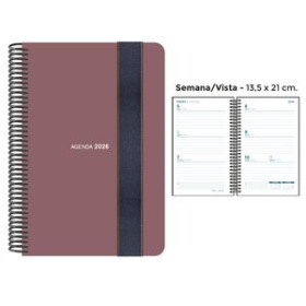 Agendas anuales AGENDA ANUAL (2026) SENFORT FOAM ESPIRAL tapa PP con GOMA 135x210 S/V SIENA 24403603  27CRBALI22CB