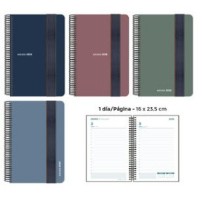Agendas anuales AGENDA ANUAL (2026) SENFORT FOAM ESPIRAL tapa PP con GOMA 160x235 D/P SURTIDO DE 4 24406165  27PTCRSP600CB