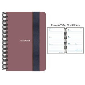 Agendas anuales AGENDA ANUAL (2026) SENFORT FOAM ESPIRAL tapa PP con GOMA 160x235 S/V SIENA 24403569  27NBALI261CB