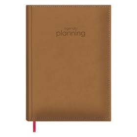 Agendas anuales AGENDA DOHE LIBRO DE RESERVAS PERPETUO COSIDO tapa ACOLCHADA POLIPIEL 210x290 D/D CAMEL 24401977  PACK5314AZ