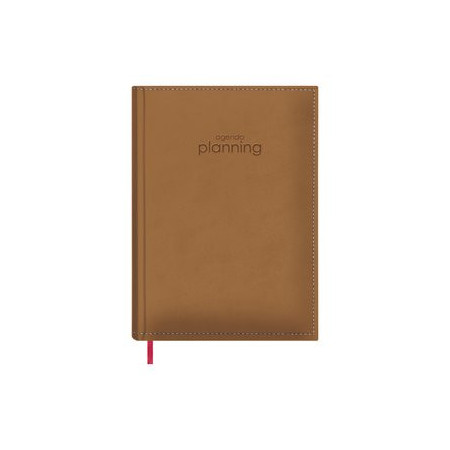 Agendas anuales AGENDA DOHE LIBRO DE RESERVAS PERPETUO COSIDO tapa ACOLCHADA POLIPIEL 210x290 D/D CAMEL 24401977  PACK5314AZ