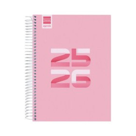 Agendas escolares AGENDA ESCOLAR (2025-26) FINOCAM COOL ESPIRAL tapa EXTRADURA D/P 4º 155x212 ROSA 24404282  206SXLBALI22