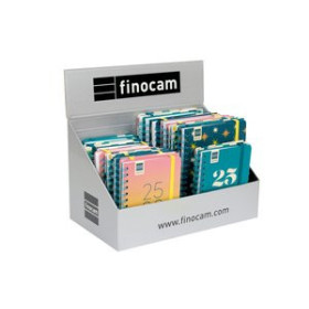 Agendas escolares AGENDA ESCOLAR (2025-26) FINOCAM COSMO WIRE-O tapa EXTRA con GOMA SURTIDO EXPOSITOR de 20 24404293  206SXLSPGS