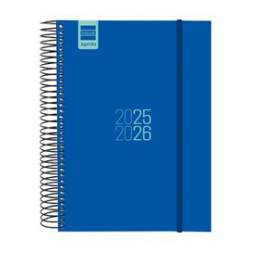 Agendas escolares AGENDA ESCOLAR (2025-26) FINOCAM ESPIR ESPIRAL tapa PP D/P E10 155x212 con GOMA AZUL 24405791  13SPIELNE