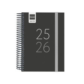Agendas escolares AGENDA ESCOLAR (2025-26) FINOCAM SECUNDARIA ESPIRAL tapa PP D/P 8º 120x164 con GOMA NEGRO 24404812  13SBALI22