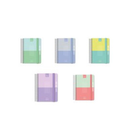 Agendas escolares AGENDA ESCOLAR (2025-26) GRAFOPLAS KURU ESPIRAL tapa EXTRA con GOMA A5/A6 SURTIDO EXPOSITOR DE 12