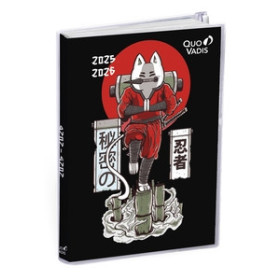 Agendas escolares AGENDA ESCOLAR (2025-26) QUO VADIS EUROTEXTAGENDA  CREA MANGA GATO NINJA ZIP 12x17cm D/P 26401693  5581C