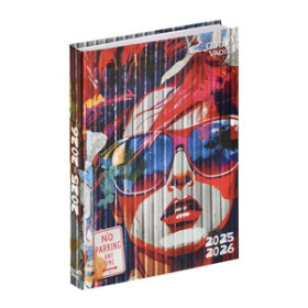 Agendas escolares AGENDA ESCOLAR (2025-26) QUO VADIS EUROTEXTAGENDA  GRAFFITI CARA 12x17cm D/P 26401741  5591C