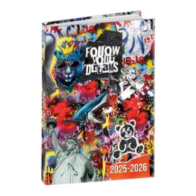 Agendas escolares AGENDA ESCOLAR (2025-26) QUO VADIS EUROTEXTAGENDA  GRAFFITI SUEÑOS 12x17cm D/P 26401687  5071C