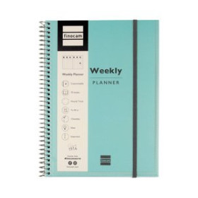 Agendas escolares AGENDA FINOCAM MYTIME PERSONALIZABLE NO FECHADA ESPIRAL tapa PP con GOMA E10 155x212 S/V 16904130  PLB-35M