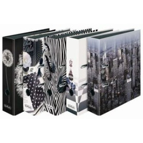 Archivadores de palanca ARCHIVADOR palanca DECORADO HERLITZ BLACK&WHITE A4 80mm SURTIDOS 45002890  TL-SG108E