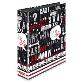 Archivadores de palanca ARCHIVADOR palanca DECORADO HERLITZ BLACK&WOW A4 80mm SLOGAN 45005811  TL-SG116