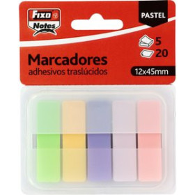 Banderitas índex BANDERITAS ADHESIVAS FIXO NOTES POPUP 12x45 COLORES PASTEL PACK de 5 25208829  00060951
