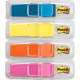 Banderitas índex BANDERITAS ADHESIVAS POST-IT 683-4ABX (1/2") PACK de 4 (AZUL-AMARILLO-NARANJA-ROSA) 25208841  00063151