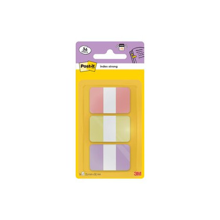 Banderitas índex BANDERITAS ADHESIVAS POST-IT 686 RIGIDO (ROSA PASTEL-AMARILLO-PURPURA) 25208839  00062951
