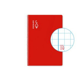 Blocs espiral tapa dura BLOC  ESCOLOFI ESPIRAL PLUS tapa DURA 4º 80h CUADRIC.6x6 90g ROJO 41402052  09001038