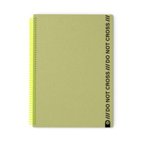 Blocs espiral tapa PP BLOC CARCHIVO DO NOT CROSS tapa PP FOAM A4 100h CUADRIC.5x5 ARMY GREEN 41901527  KXFAD412X