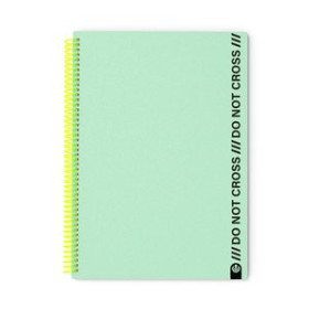 Blocs espiral tapa PP BLOC CARCHIVO DO NOT CROSS tapa PP FOAM A4 100h HORIZONTAL MINT 26001597  155132