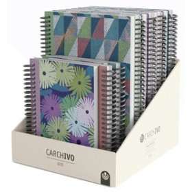 Blocs espiral tapa PP BLOC CARCHIVO LOOPS tapa PP A5/A6 80h 90g DOTS SURTIDO EXPOSITOR DE 12 (8x A5 + 4x A6) 26001493  109674